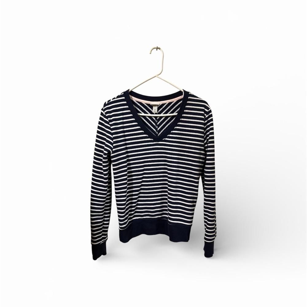 a new day Navy and White V-Neck Sweater